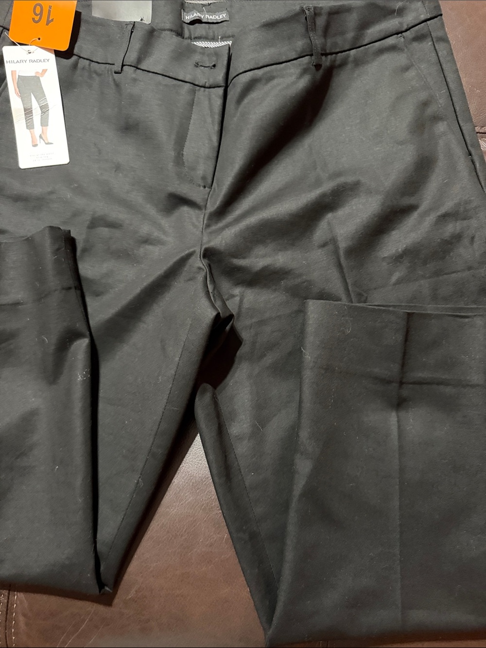 Hilary Radley Black Women's Chinos - Classic Straight Leg